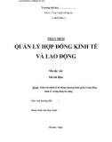 Dự án: Phân tích thiết kế hệ thống chương trình quản lý hợp đồng kinh tế và hợp đồng lao động