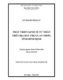 Tóm tắt luận văn thạc sĩ: Phát triển kinh tế tư nhân trên địa bàn thị xã An Nhơn tỉnh Bình Định