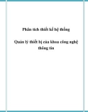 Đồ án tốt nghiệp - Phân tích thiết kế hệ thống - Quản lý thiết bị của khoa công nghệ thông tin