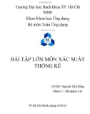 Bài tập lớn môn: Xác suất thống kê (Nhóm A14)