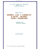 Tiểu luận Vật lý: Nghiên cứu chế tạo màng ITO bằng phương pháp phún xạ Magnetron