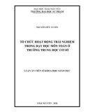 Luận án Tiến sĩ Khoa học giáo dục: Tổ chức hoạt động trải nghiệm trong dạy học môn Toán ở trường Trung học cơ sở
