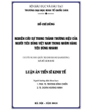 Luận án Tiến sĩ Kinh tế: Nghiên cứu sự trung thành thương hiệu của người tiêu dùng Việt Nam trong nhóm hàng tiêu dùng nhanh