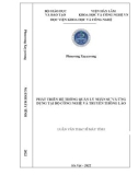 Luận văn Thạc sĩ Máy tính: Phát triển hệ thống quản lý nhân sự và ứng dụng tại Bộ Công nghệ và Truyền thông Lào