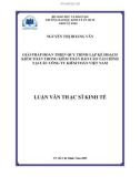 Luận văn Thạc sĩ Kinh tế: Giải pháp hoàn thiện quy trình lập kế hoạch kiểm toán trong kiểm toán báo cáo tài chính tại các công ty kiểm toán Việt Nam