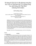 Luận văn Thạc sỹ: Sử dụng tài liệu lịch sử địa phương trong dạy học Lịch sử Việt Nam lớp 12 ở Trường trung học phổ thông tỉnh Thái Bình (chương trình chuẩn) - Hồ Thị Hồng Thơm