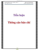 Tiểu luận: Thông cáo báo chí