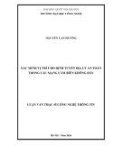 Luận án Thạc sĩ Công nghệ thông tin: Xác minh vị trí cho định tuyến địa lý an toàn trong các mạng cảm biến không dây