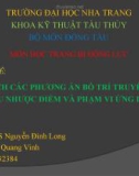 Đề tài: PHÂN TÍCH CÁC PHƯƠNG ÁN BỐ TRÍ TRUYỀN ĐỘNG