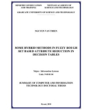 Summary of computer and Information technology doctoral thesis: Some hybrid methods in fuzzy rough set based attribute reduction in decision tables