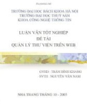 Luận văn : Quản lí thư viện trên web 