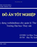 Đồ án tốt nghiệp: Xây dựng webdatabase cho quản lý thư viện trường ĐH Thủy Sản