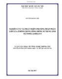 Luận văn Thạc sĩ Công nghệ thông tin: Nghiên cứu và phát triển phương pháp phân lớp lúa ở Đồng bằng Sông Hồng sử dụng ảnh vệ tinh landsat 8