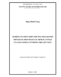 Luận án Tiến sĩ Kỹ thuật: Nghiên cứu phát triển phương pháp đo phổ trở kháng điện nhằm xác định sự có mặt của kali nitrat có trong thịt lợn thăn