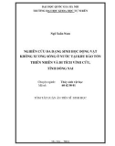 Tóm tắt Luận án Tiến sĩ Sinh học: Nghiên cứu đa dạng sinh học động vật không xương sống ở nước tại khu bảo tồn thiên nhiên và di tích Vĩnh Cửu, tỉnh Đồng Nai