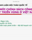 Báo cáo Đổi mới chính sách công và phát triển vùng ở Việt Nam