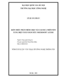 Tóm tắt luận văn Thạc sĩ Công nghệ thông tin: Kiến trúc phần mềm chịu tải cao dựa trên nền tảng điện toán đám mây Microsoft Azure