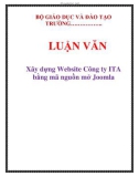 Luận văn: Xây dựng Website Công ty ITA bằng mã nguồn mở Joomla