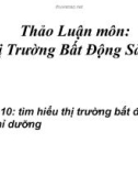 Bài thuyết trình thảo luận môn Thị trường bất động sản: Tìm hiểu thị trường bất động sản nghỉ dưỡng