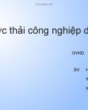 Bài thuyết trình: Xử lý nước thải công nghiệp dược phẩm