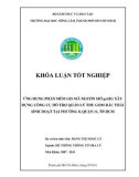 Khóa luận tốt nghiệp Hệ thống thông tin địa lý: Ứng dụng phần mềm GIS mã nguồn mở gvSIG xây dựng công cụ hỗ trợ quản lý thu gom rác thải sinh hoạt tại phường 8, quận 11, TP.HCM