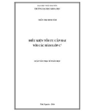 Luận văn Thạc sĩ Toán học: Điều kiện tối ưu cấp hai với các hàm lớp C1