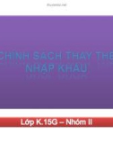 Bài thuyết trình Chính sách thay thế nhập khẩu