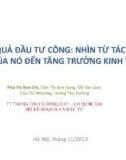 Bài thuyết trình Hiệu quả đầu tư công: Nhìn từ tác động của nó đến tăng trưởng kinh tế