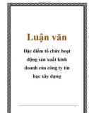 Luận văn: Đặc điểm tổ chức hoạt động sản xuất kinh doanh của công ty tin học xây dựng