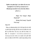 Báo cáo y học: Nghiên cứu phân lập và xác định cấu trúc của kaempferol 3-(2,3-di-E-p-coumaroyl-ỏ-LRhamnopyranoside) từ cây đơn kim (Bidens pilosa L,.)