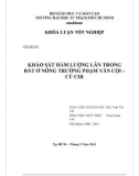 Kháo luận tốt nghiệp: Khảo sát hàm lượng lân trong đất ở ông trường Phạm Văn Cội – Củ Chi