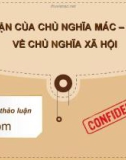 Bài thảo luận nhóm: Lí luận của chủ nghĩa Mác – Lênin về chủ nghĩa xã hội