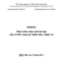 Báo cáo nghiên cứu nông nghiệp Phát triển chăn nuôi bò thịt cấp xã bền vững tại Nghĩa đàn, Nghệ An - MS2 