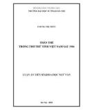 Luận án Tiến sĩ Khoa học Ngữ văn: Thân thể trong thơ trữ tình Việt Nam sau 1986