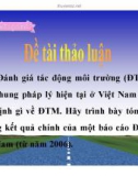 Bài thuyết trình Kinh tế môi trường