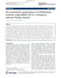 Báo cáo toán học: On transmission performance of OFDM-based schemes using MMSE-FDE in a frequencyselective fading channel