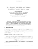 Báo cáo toán học: On a theorem of Erd˝s, Rubin, and Taylor on o choosability of complete bipartite graphs