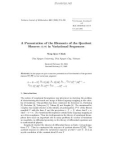 Báo cáo toán học: A Presentation of the Elements of the Quotient Sheaves Ωk /Θk in Variational Sequences