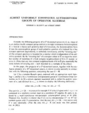 Báo cáo toán học: Almost uniformly continuous automorphism groups of operator algebras 