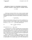 Báo cáo toán học: Fredholm theory of piecewise continuous Fourier integral operators on Hilbert space 