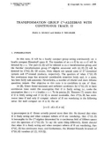 Báo cáo toán học: Transformation group C*-algebras with continuous trace. II 