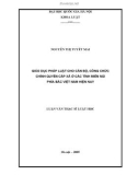 Luật văn Thạc sĩ Luật học: Giáo dục pháp luật cho cán bộ, công chức chính quyền cấp xã ở các tỉnh miền núi phía Bắc Việt Nam hiện nay