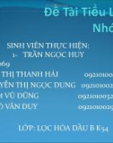 Đề tài: Các phương pháp sinh học xử lý nước thải trong công nghiệp hóa học và công nghiệp lọc – hóa dầu (Lọc dầu, hóa dầu, chế biến khí)