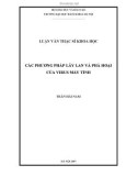 Luận văn: Các phương pháp lây lan và phá hoại của virus máy tính