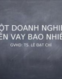 Bài thuyết trình: Một doanh nghiệp nên vay bao nhiêu (Nhóm 8)