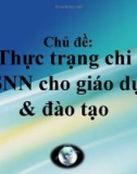 Báo cáo: thực trạng chi ngân sách nhà nước cho giáo dục và đào tạo