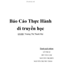 Báo cáo thực hành di truyền học