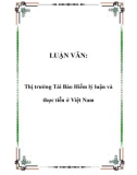 LUẬN VĂN: Thị trường Tái Bảo Hiểm lý luận và thực tiễn ở Việt Nam