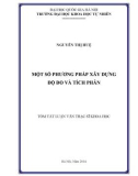 Tóm tắt Luận văn Thạc sĩ Khoa học: Một số phương pháp xây dựng độ đo và tích phân