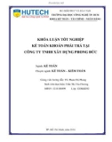 Khóa luận tốt nghiệp: Kế toán khoản phải trả tại Công ty TNHH xây dựng Phong Đức
